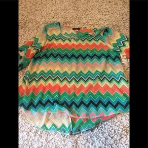 Chevron sheer top NWT